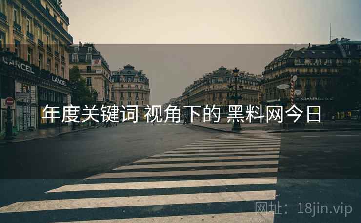 年度关键词 视角下的 黑料网今日