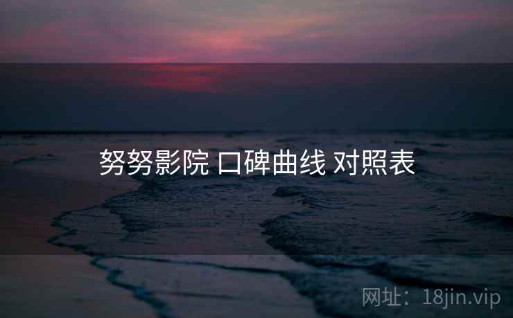 努努影院 口碑曲线 对照表