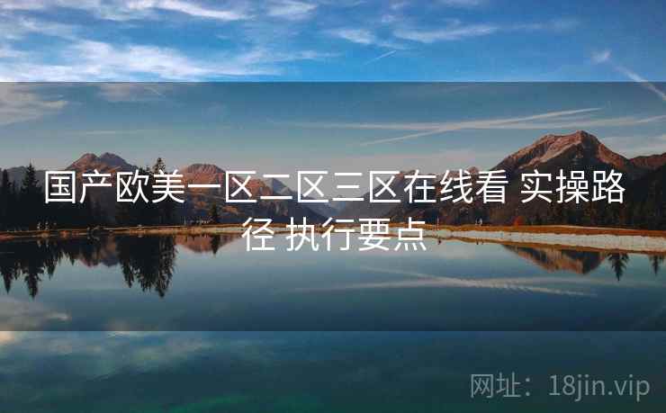 国产欧美一区二区三区在线看 实操路径 执行要点