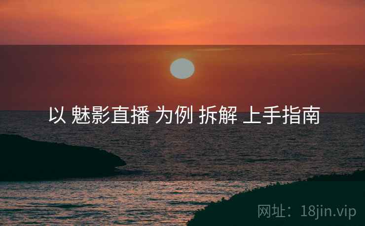 以 魅影直播 为例 拆解 上手指南