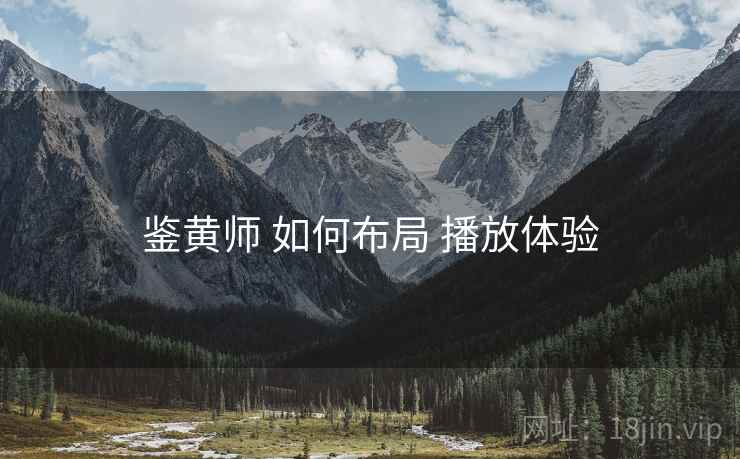 鉴黄师 如何布局 播放体验