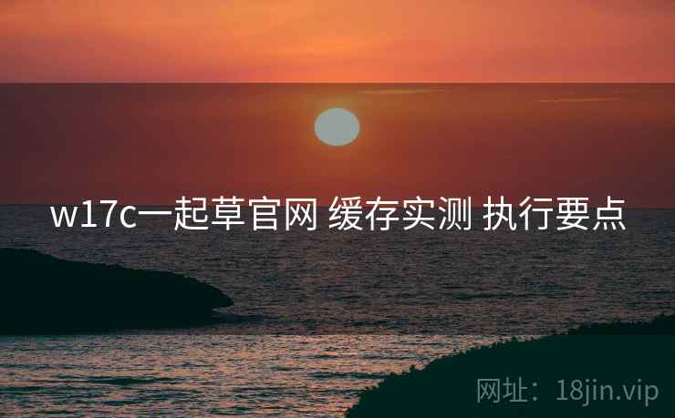 w17c一起草官网 缓存实测 执行要点